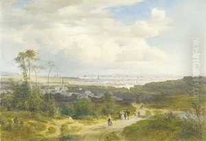 Fernsicht Nach Wien Von Der Anhohe by Ludwig Halauska