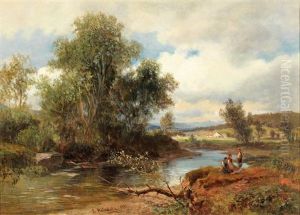 Bachlandschaft Mit Figurlicher Staffage