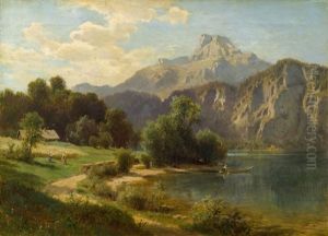 Schafberg Und Kienbergwand Am Mondsee by Ludwig Halauska