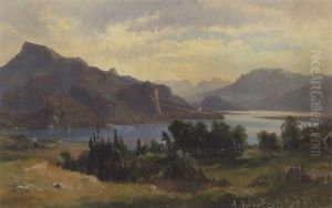 Osterreicher Gebirgssee by Ludwig Halauska