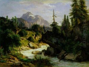 Gebirgslandschaft Mit Wildbach