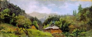 Idyllische Gebirgslandschaft by Ludwig Halauska