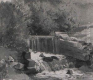 Bachlandschaft by Ludwig Halauska