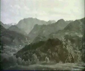 Motiv Aus Dem Zillertal by Ludwig Halauska