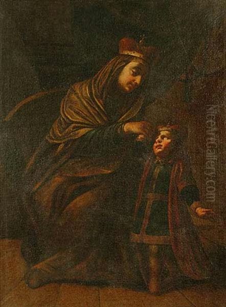St. Ludmila With St. Wenceslas As A Baby - view 1