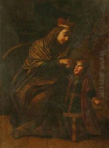 St. Ludmila With St. Wenceslas As A Baby St. Ludmila With St. Wenceslas As A Baby
