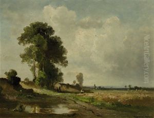 Sommerlandschaft Mit Figurenstaffage by Fritz Halberg-Krauss