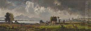 Heuernte Am Chiemsee by Fritz Halberg-Krauss