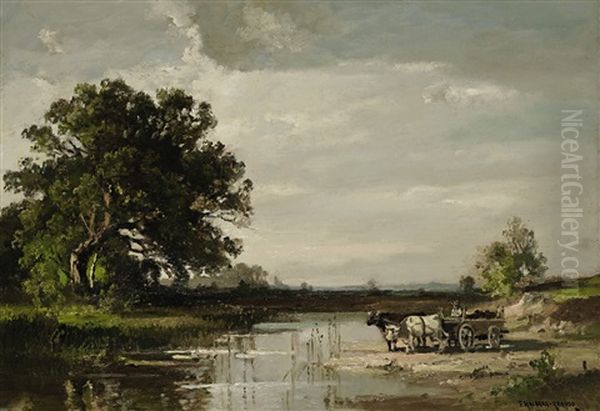 Landschaft Mit Ochsenfuhrwerk Bei Polling - view 1