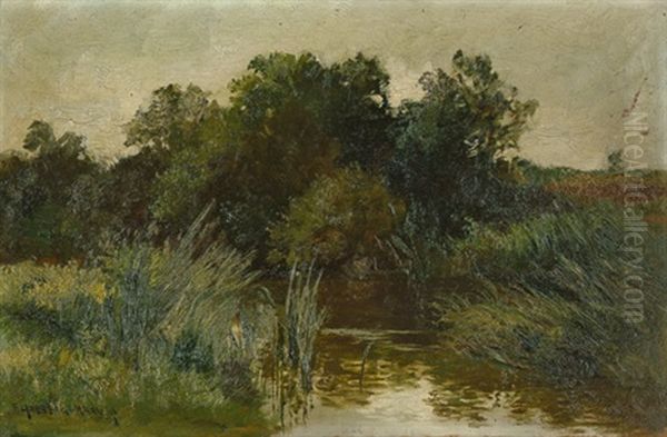 Landschaft Im Dachauer Moos (+ Waldweiher, Pencil, Verso) - view 1
