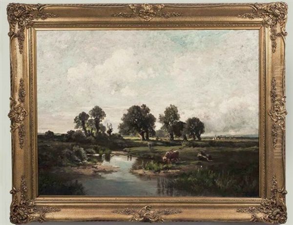 Watering Cattle Landscape - view 1