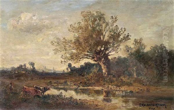 Weidevieh Vor Der Stadt - view 1