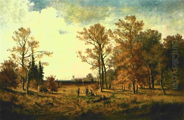 Herbstlandschaft Mit Jagern - view 1