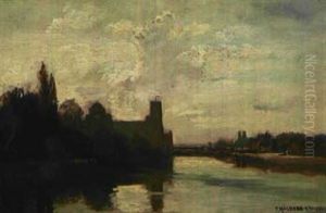 Blick Uber Die Isar Auf Das Deutsche Museum Und Die Krautinsel