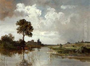 An Der Amper Bei Hohenkammer by Fritz Halberg-Krauss