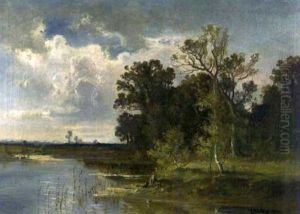 An Der Amper Bei Furstenfeldbruck by Fritz Halberg-Krauss