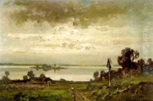 Seeufer Im Abendlicht by Fritz Halberg-Krauss