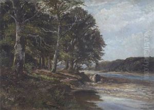 Flusslandschaft (isartal?) Flusslandschaft (isartal?)