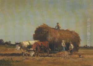 Heuernte by Fritz Halberg-Krauss