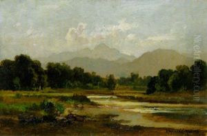 Voralpenlandschaft Mit Fluss by Fritz Halberg-Krauss