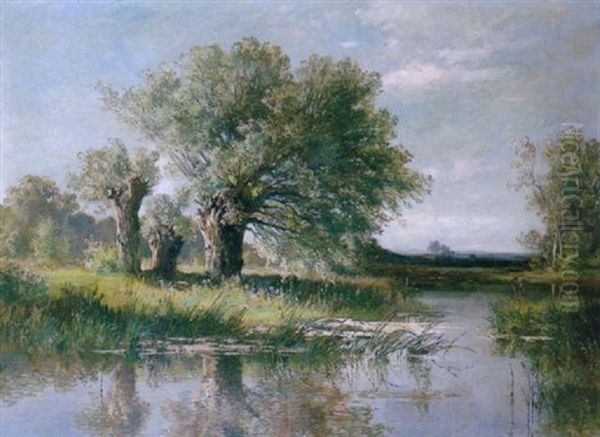 An Extensive River Landscape, Summer - view 1
