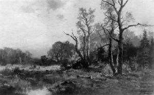 Herbstlandschaft Mit Tumpel by Fritz Halberg-Krauss