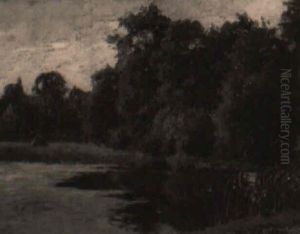 Herbstliche Uferlandschaft by Fritz Halberg-Krauss