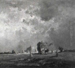 Kornernte In Oberbayern by Fritz Halberg-Krauss