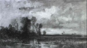 Schleisheimer Moor Im Herbst by Fritz Halberg-Krauss