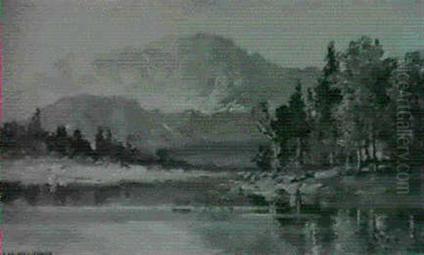 Gebirgssee Mit Felsmassiv - view 1