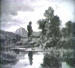 Stiller Weiher Im Voralpenland by Fritz Halberg-Krauss