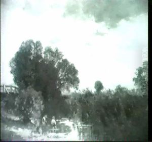 Die Mittendorfer Amperbrucke by Fritz Halberg-Krauss
