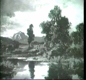Stiller Weiher Im Voralpenland by Fritz Halberg-Krauss