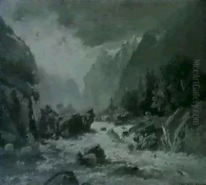 Der Schachenbach Im Kanton Uri In Der Schweiz by Fritz Halberg-Krauss