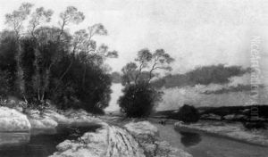Winterlandschaft Mit Wildenten by Fritz Halberg-Krauss