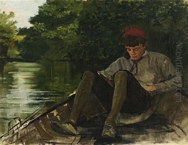 Reading On A Boat - view 1