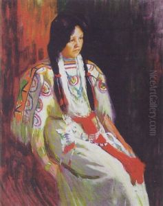 Northern Plains Native American Woman by Ellen Day Hale