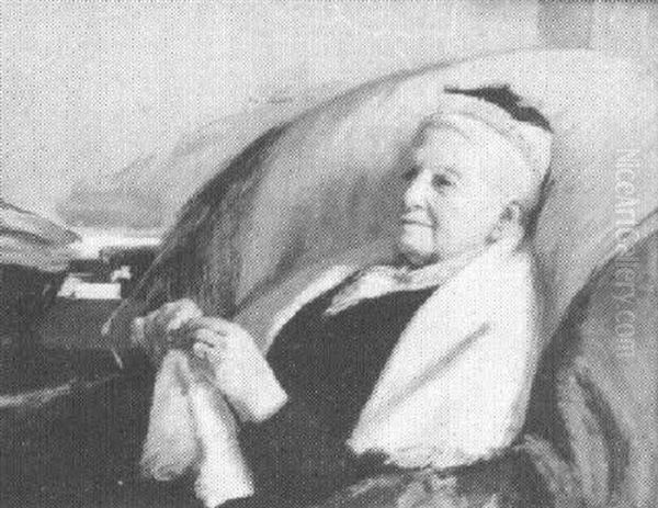 Woman Kniting - view 1