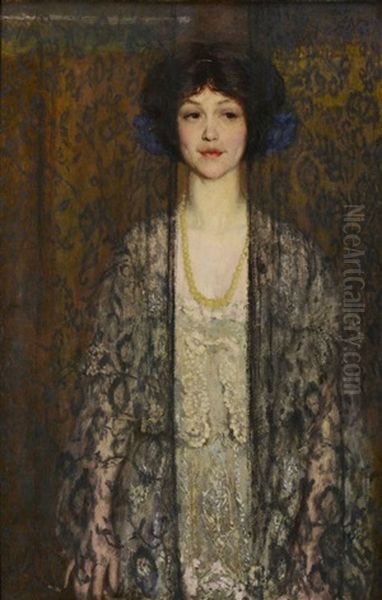 Young Woman In White Dress With Enigmatic Expression - view 1