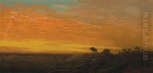 Buffalo Sunset by Cyrenius Hall