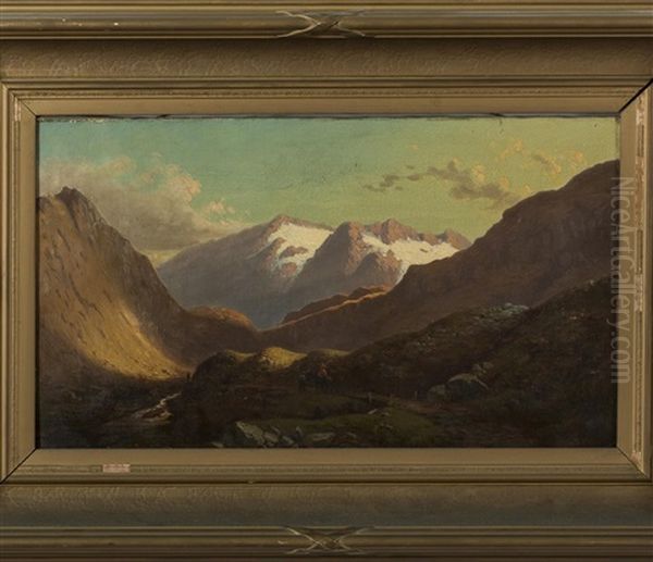 Travellers Through A Mountain Pass - view 1