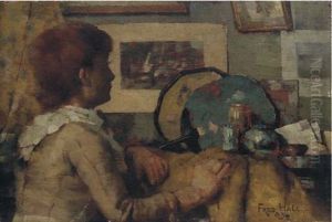 Woman With Fans by Frederick Hall