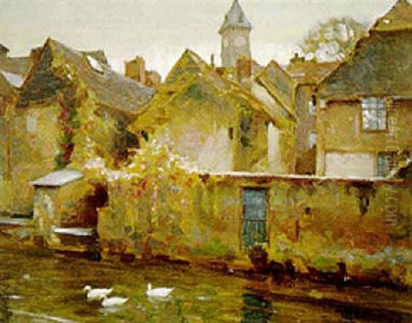 Mansion House Street From The River Kennet, Newbury - view 1