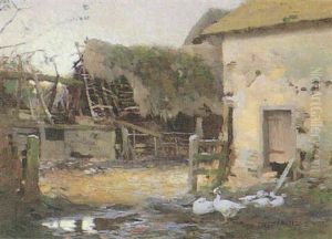 Old Farmyard by Frederick Hall