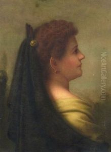 Portrait Of A Woman In Profile by George Henry Hall