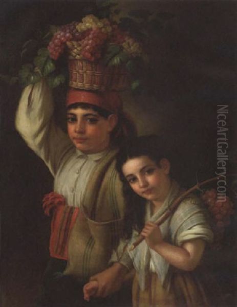 Children Carrying Fruit - view 1
