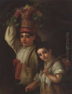 Children Carrying Fruit by George Henry Hall