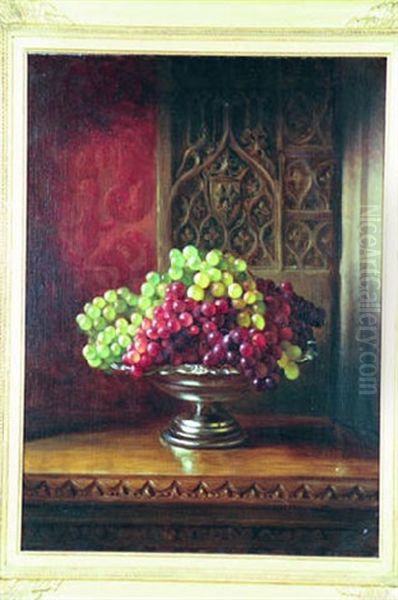 Grapes In Silver Basket - view 1