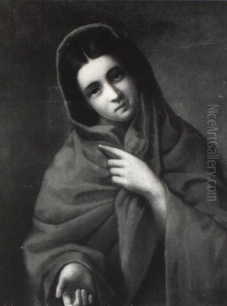 Woman With Red Cloak - view 1