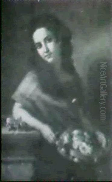 Girl Selling Flowers - view 1
